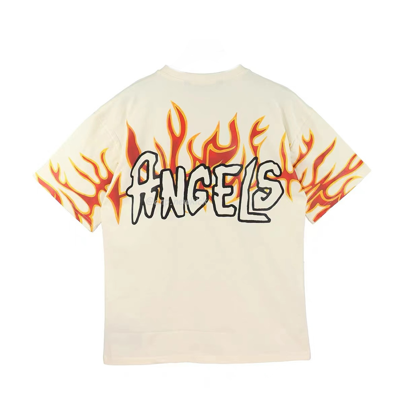 Palm Angels Graffiti Flame T Shirt Shorts Black White (16) - newkick.vip